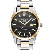 Swiss Alpine Military 7767.1147 Damenuhr Argos bicolor schwarz 34mm 10ATM