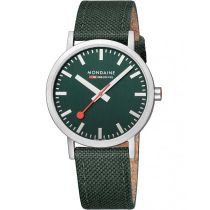Mondaine A660.30360.60SBF Herrenuhr Classic SBB recyc. Textil 40mm 3ATM