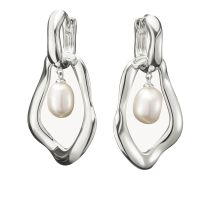 Thomas Sabo H2321-082-14 Creolen mit Perlen-Anhänger Natural Beauty Silber Damen