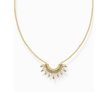 Thomas Sabo KE2203-488-7-L45V Vergoldete Kette m. Sonnenstrahlen u. bunten Steinen Damen