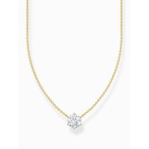 Thomas Sabo KE2210-414-14-L45V Vergoldete Kette mit weißem Zirkonia Anhänger Damen