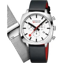 Mondaine MSL.41410.LBV.SET Herrenuhr Grand Cushion Set 41mm 5ATM