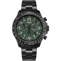 Traser H3 109464 P67 Officer Chronograph Green Steel Herrenuhr 46mm 10ATM