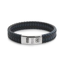 Rebel & Rose RR-L0177-S-L Armband Braided Flat 925 Black & Blue
