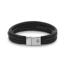 Rebel & Rose RR-M0054-S-XL Armband Full Metal Premium Combo 12mm Black