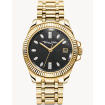 Thomas Sabo WA0431-291-207 Damenuhr schwarz-golden 33mm 5ATM 
