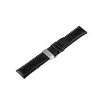 Universal Uhrenarmband [24 mm] schwarz m. silberner Faltschließe Ref. 23833