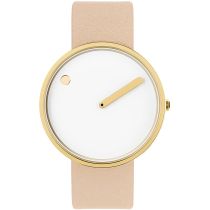 PICTO 43321-6320G Damenuhr White and Gold 40mm 5ATM