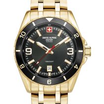Swiss Alpine Military 7034.1117 Herrenuhr Sierra gold schwarz 42mm 10ATM