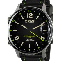 U-Boat 9676 Capsoil Doppiotempo SS GMT Herrenuhr 55mm 10ATM