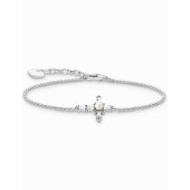 Thomas Sabo A2173-167-14-L19V Silbernes Armband mit weißem Kreuz Cross Romance