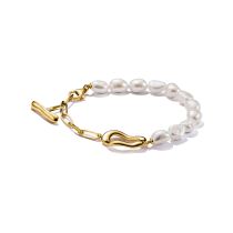 Thomas Sabo A2190-430-14-L19V Perlenarmband Natural Beauty vergoldet