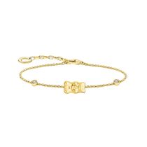Thomas Sabo A2203-414-39-L19V Armband mit Haribo Goldbär und Steinen vergoldet