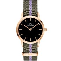 Daniel Wellington DW00100680 Damenuhr Iconic NATO Green/Purple 28mm 3ATM