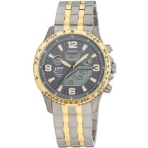 ETT Eco Tech Time EGT-11722-52M Herrenuhr Funk Solar Drive Professional Chronograph Titan 45mm 10ATM 