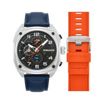 Police PEWGF00814X0 Herrenuhr Portland Chronograph Set 45mm 5ATM