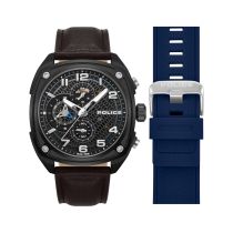 Police PEWGF00814X2 Herrenuhr Portland Chronograph Set 45mm 5ATM