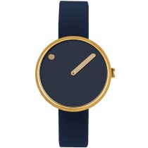 Picto 43317-0512G Midnight Blue Silicone Unisex 34mm 5ATM