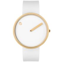 Picto 43321-0220G White Silicone Unisex 40mm 5ATM 