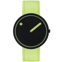 Picto R44023-R013 Manta Ray Black and Paradise Green Unisex 40mm 5ATM 