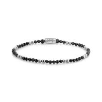 Rebel & Rose RR-30005-S-S Armband Black & Silver Glam Rocks