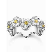 Thomas Sabo TR2337-051-4-54 Ring - Blume mit Steinen silber Damen