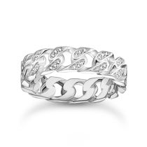 Thomas Sabo TR2500-051-14-54 Ring - Kettenglieder weiße Steine silber Damen