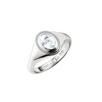 Thomas Sabo TR2523-051-14-56 Ring mit weißem Zirkoniastein Oval Silber Damen