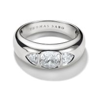 Thomas Sabo TR2525-051-14-56 Ring mit facettierten weißen Zirkoniasteinen Silber Damen